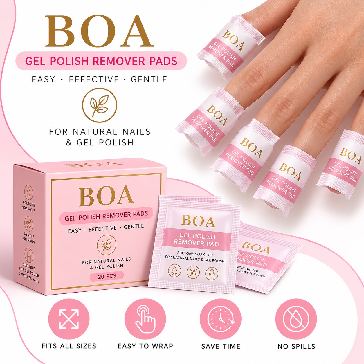 Gel Polish Remover Pads (20s)